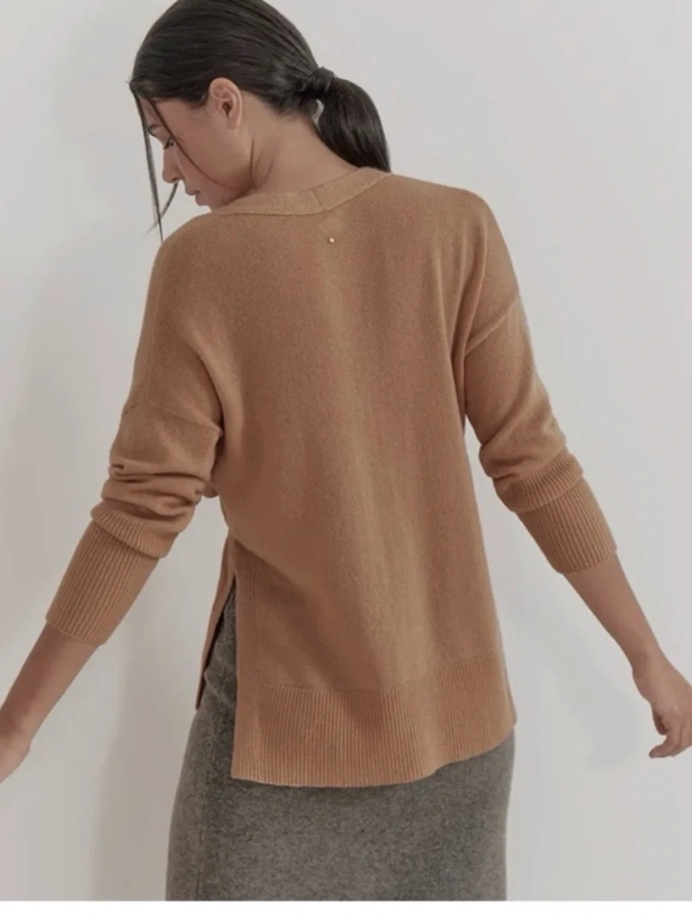 Cuyana Cashmere Wrap Sweater Cardigan | Size Small | Made in Italy - Picture 2 of 9